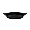 Metal Bowls * Tablecraft Professional Bakeware Tablecraft Cw1725Bk 16 Oz. Black Cast Aluminum Oval Server With Shell Handles