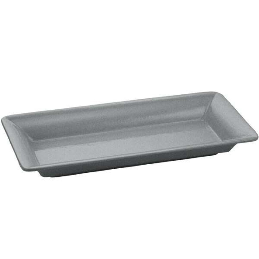 Metal Serving And Display Platters / Trays * Tablecraft Professional Bakeware Tablecraft Cw2100Gr Granite 18 X 9 Cast Aluminum Small Rectangle Platter