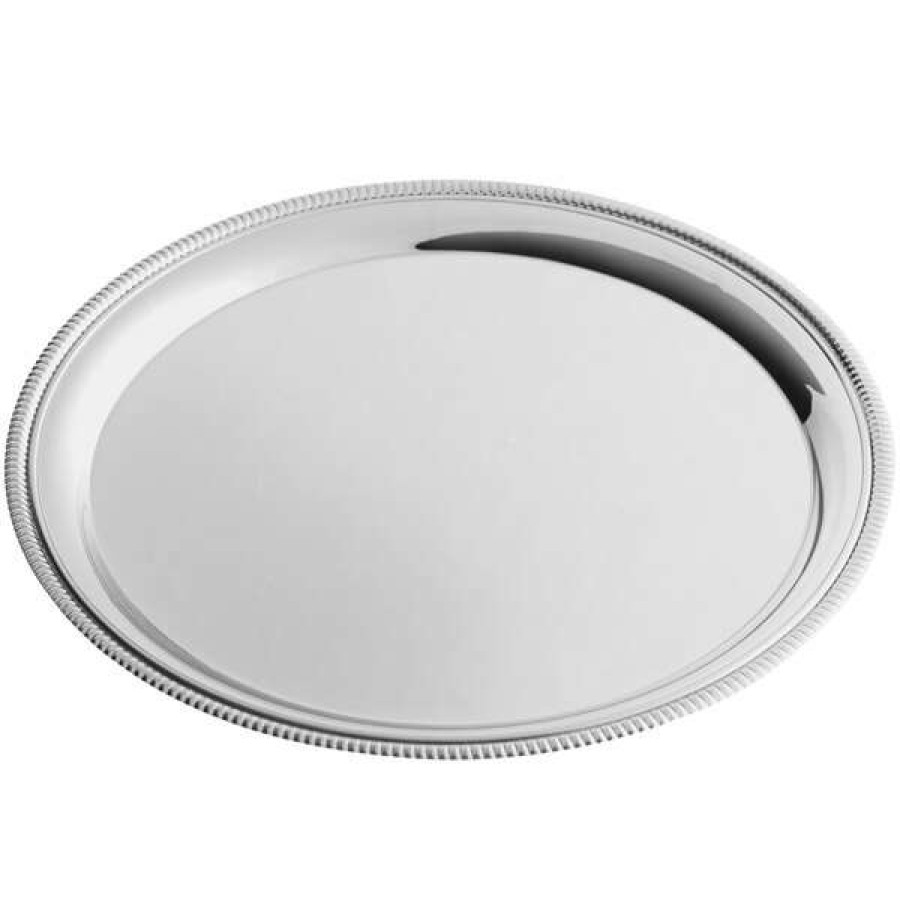 Metal Serving And Display Platters / Trays * American Metalcraft Royal Touch 12 Round Embossed Stainless Steel Serving Tray