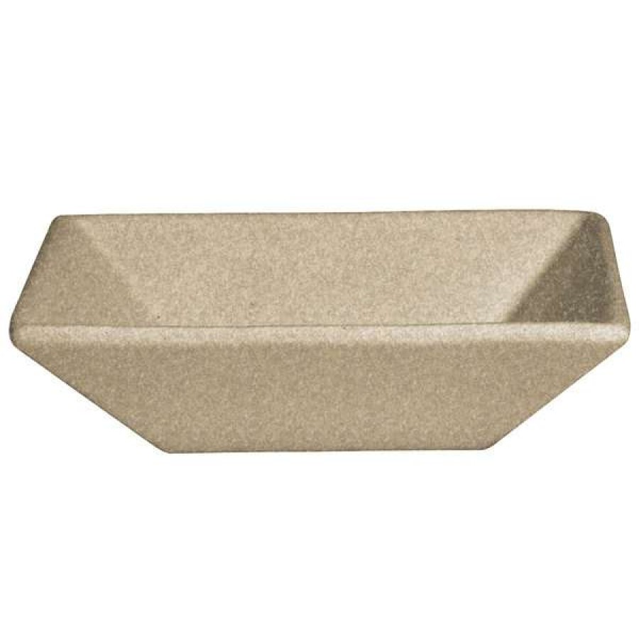 Metal Bowls * Get Enterprises G.E.T. Enterprises Bsd12-Mod-S Bugambilia 25.3 Oz. Smooth Mod Finish Sand Granite Resin-Coated Aluminum Deep Square Display Bowl