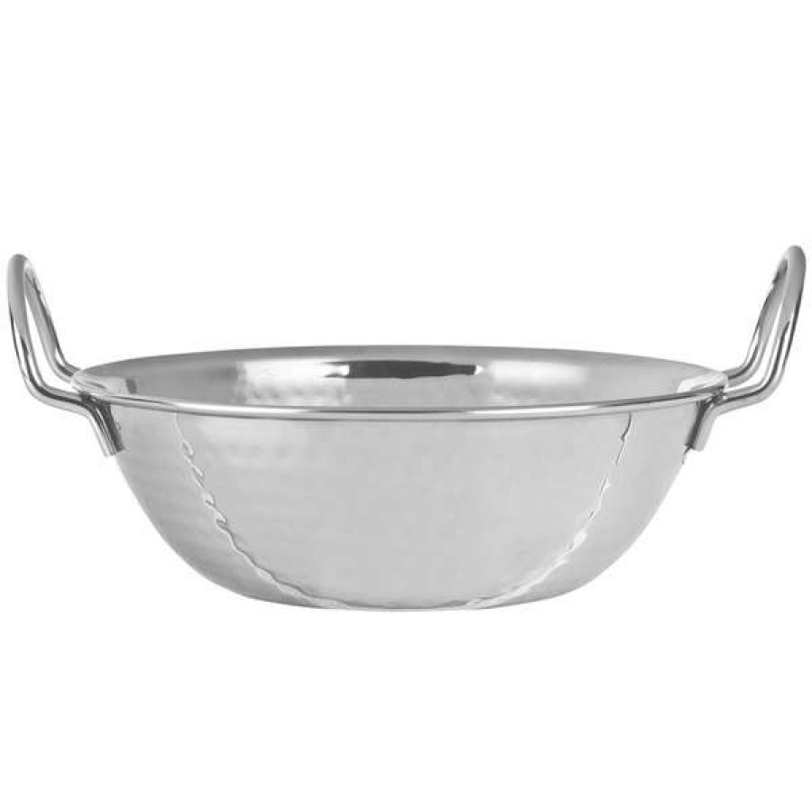 Metal Bowls * World Tableware 761704 Sonoran 32 Oz. Hammered Stainless Steel Balti Dish