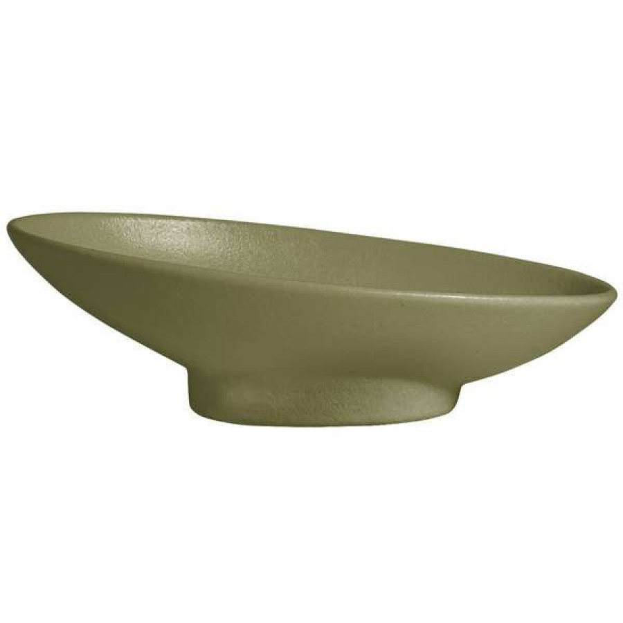 Metal Bowls * Get Enterprises G.E.T. Enterprises Bo203Wg Bugambilia 23.67 Oz. Classic Textured Finish Willow Green Resin-Coated Aluminum Deep Medium Oval Sphere