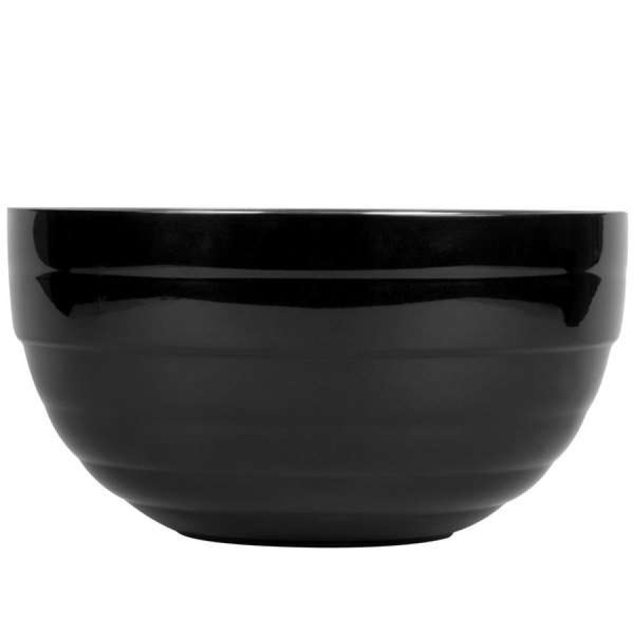 Metal Bowls * Vollrath 4659060 Double Wall Round Beehive 1.7 Qt. Serving Bowl Black Black