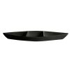 Metal Serving And Display Platters / Trays * Get Enterprises G.E.T. Enterprises Bt319-Mod-Bb Bugambilia 6.9 Qt. Smooth Mod Finish Black Resin-Coated Aluminum Deep Boat With Dividers