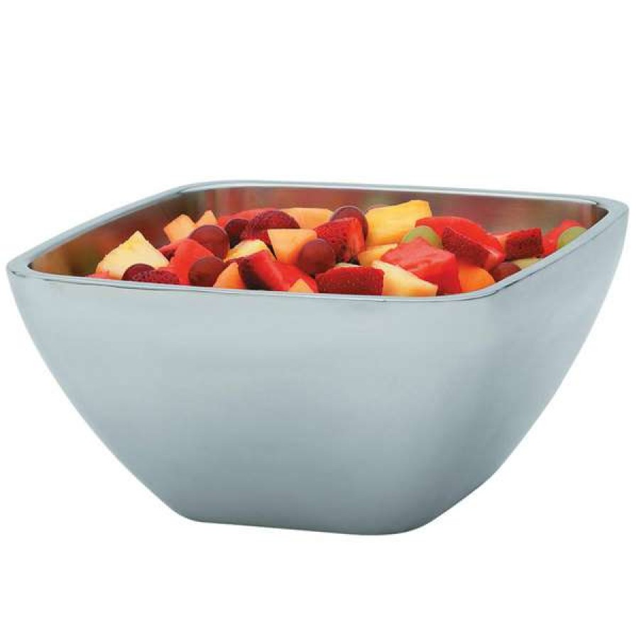 Metal Bowls * Vollrath 47675 Double Wall Square 5.2 Qt. Serving Bowl