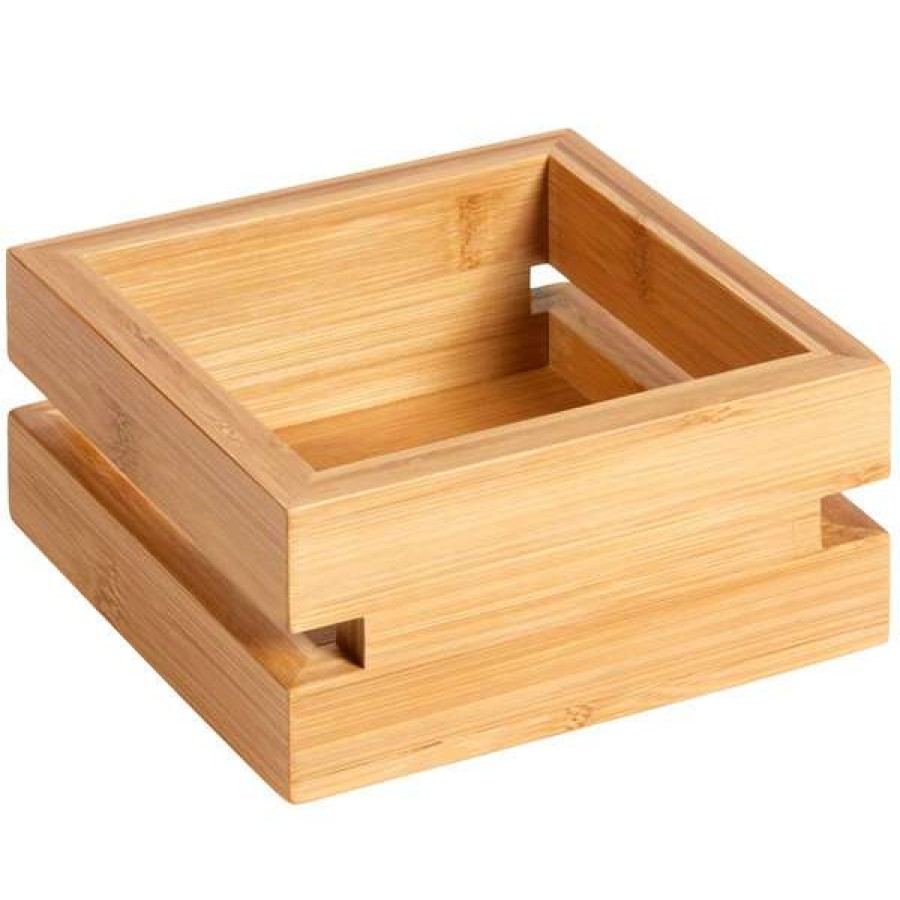 Bamboo Trays * Rosseto Bd134 Natura Small Bamboo Tray 6 1/2 X 6 1/2 X 3 1/2