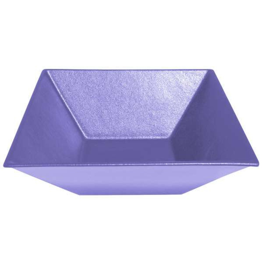 Metal Bowls * Get Enterprises G.E.T. Enterprises Bsd16-Mod-Lv Bugambilia 13.5 Qt. Smooth Mod Finish Lavender Resin-Coated Aluminum Xl Deep Square Bowl