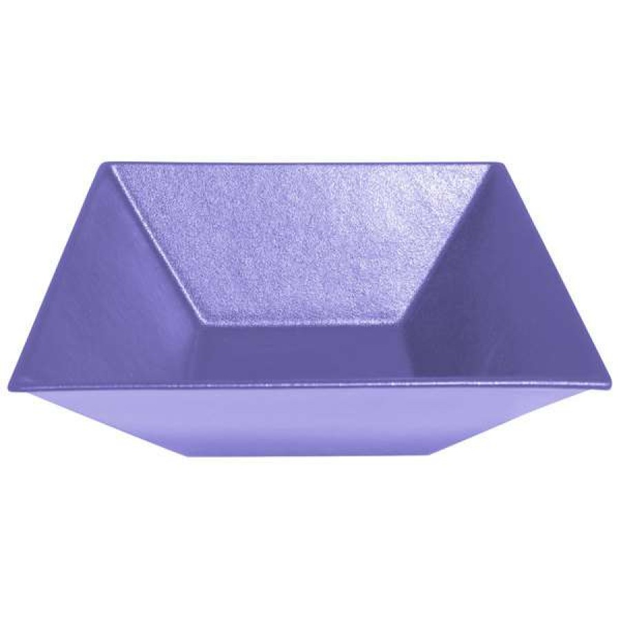 Metal Bowls * Get Enterprises G.E.T. Enterprises Bsd16Lv Bugambilia 13.5 Qt. Classic Textured Finish Lavender Resin-Coated Aluminum Xl Deep Square Bowl