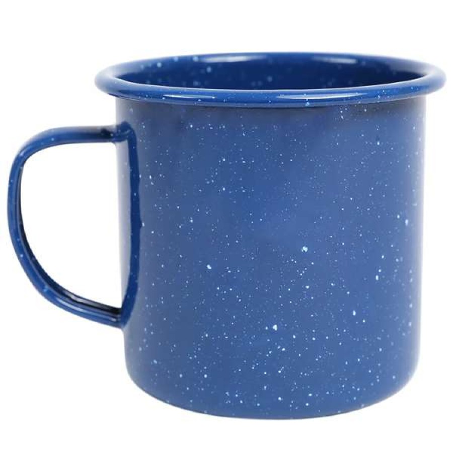 Enamelware * Crow Canyon Home K11Mbu Stinson 12 Oz. Medium Blue Speckle Enamelware Mug