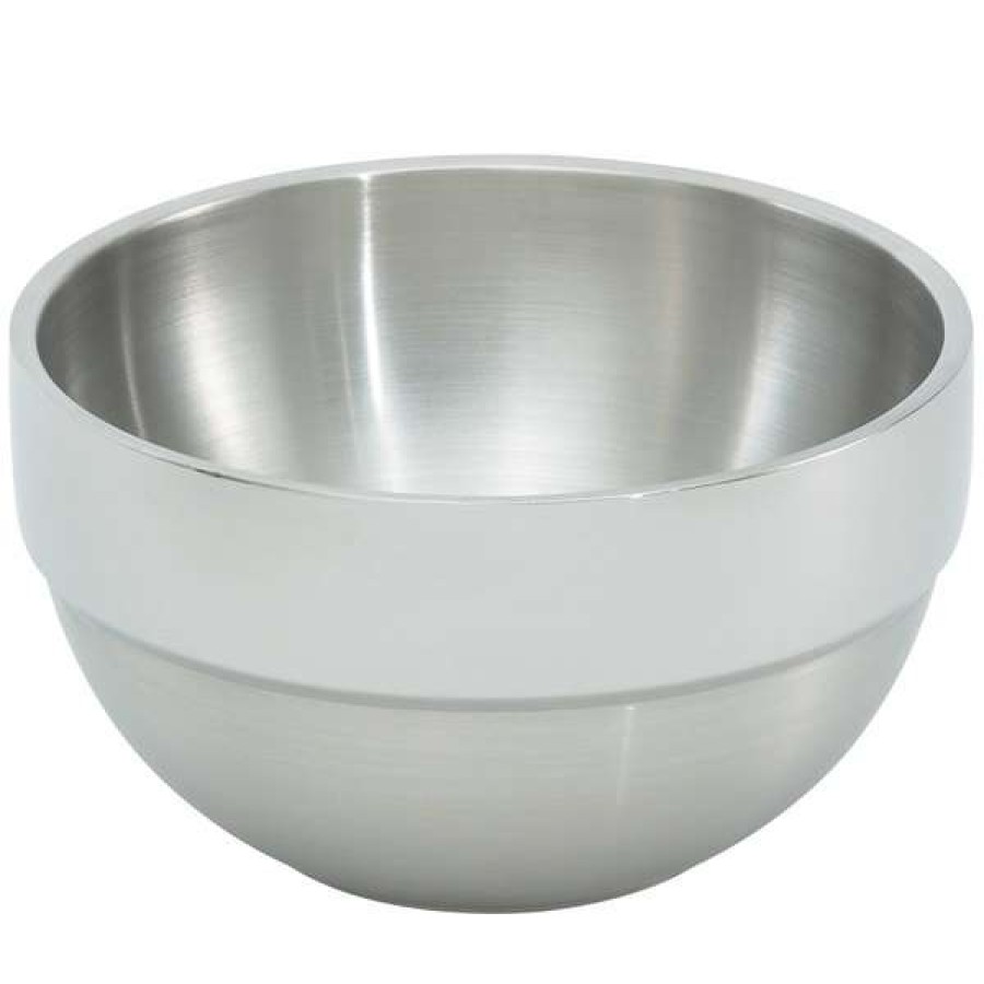 Metal Bowls * Vollrath 46668 6.9 Qt. Double Wall Stainless Steel Round Satin-Finished Serving Bowl