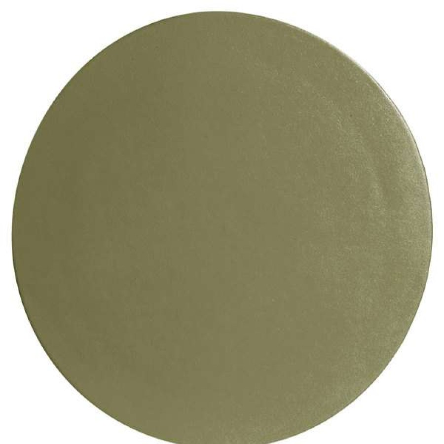 Metal Serving And Display Platters / Trays * Get Enterprises G.E.T. Enterprises Dr004-Mod-Wg Bugambilia 17 3/4 Smooth Mod Finish Willow Green Resin-Coated Aluminum Large Round Disc