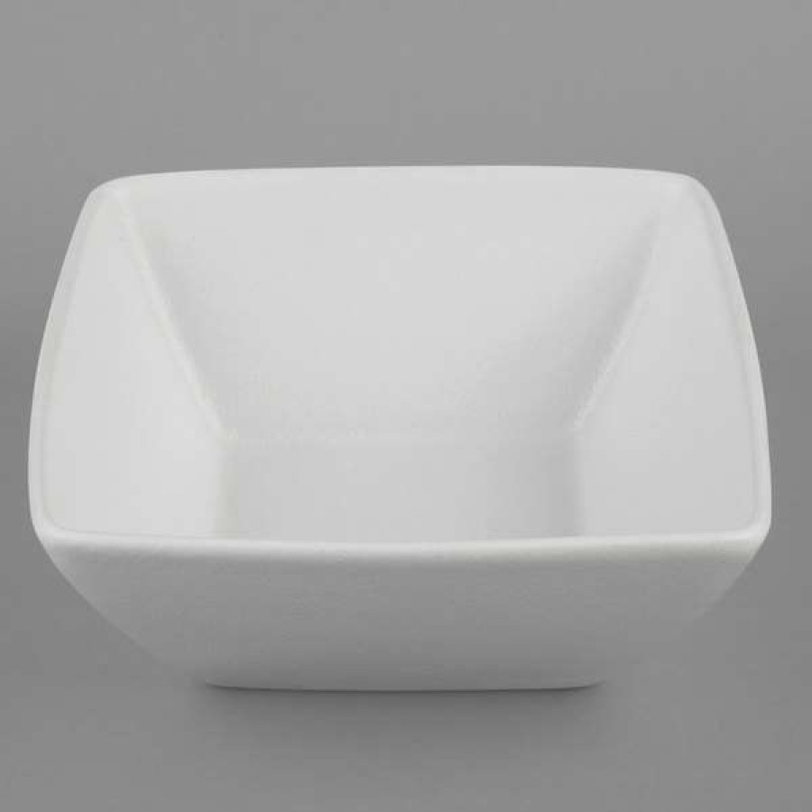 Metal Bowls * Get Enterprises G.E.T. Enterprises Bsd24Ww Bugambilia 3.2 Qt. Classic Textured Finish White Resin-Coated Aluminum Square China Bowl