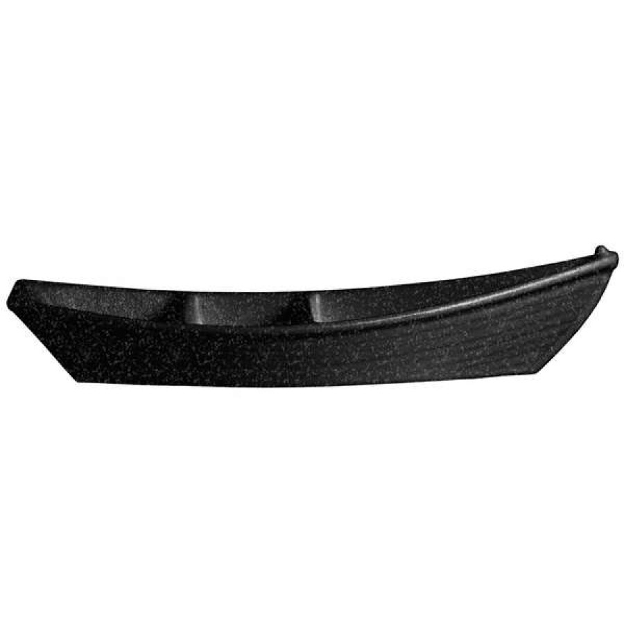 Metal Serving And Display Platters / Trays * Get Enterprises G.E.T. Enterprises Bt320-Mod-Gb Bugambilia 3.6 Qt. Smooth Mod Finish Black Granite Resin-Coated Aluminum Deep Boat With Dividers