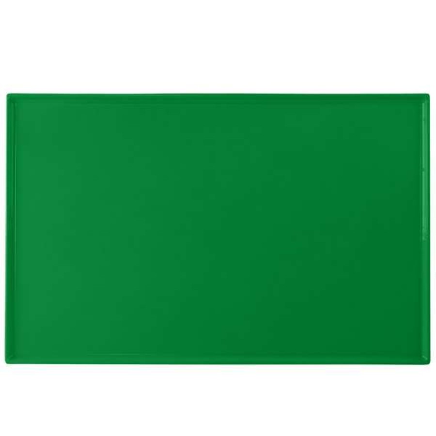 Metal Serving And Display Platters / Trays * Tablecraft Professional Bakeware Tablecraft Cw2111Gn 21 X 12 7/8 X 3/8 Green Cast Aluminum Rectangular Cooling Platter