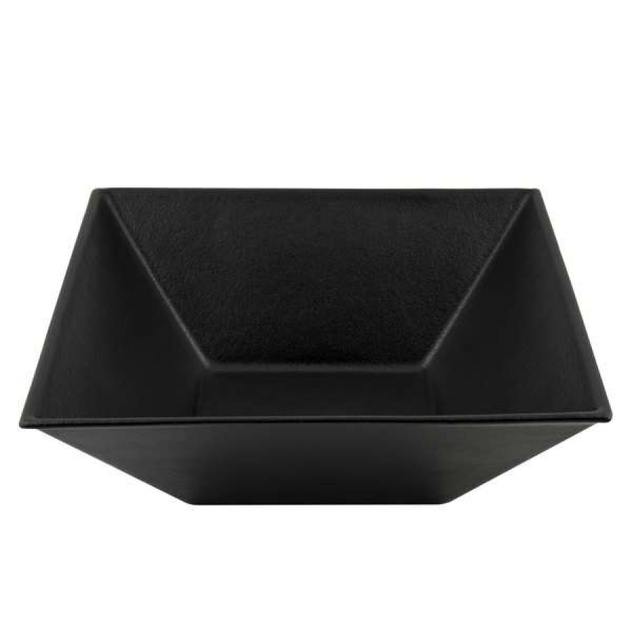 Metal Bowls * Get Enterprises G.E.T. Enterprises Bsd16Bb Bugambilia 13.5 Qt. Classic Textured Finish Black Resin-Coated Aluminum Xl Deep Square Bowl