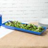 Metal Serving And Display Platters / Trays * Tablecraft Professional Bakeware Tablecraft Cw11047Bs 25 X 8 X 2 1/2 Blue Speckle Cast Aluminum Flared Rectangular Platter