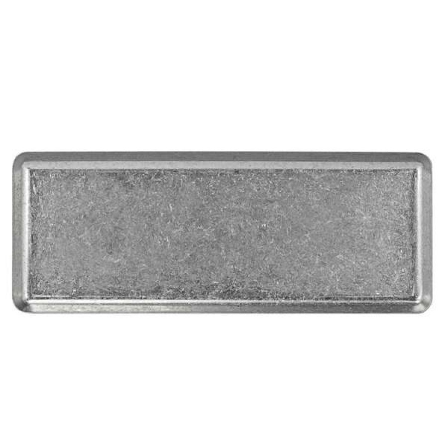 Metal Serving And Display Platters / Trays * Front Of The House Dsu010Ans22 Mod 11 1/2 X 4 1/4 Rectangular Antique Finish Stainless Steel Plate 6/Case