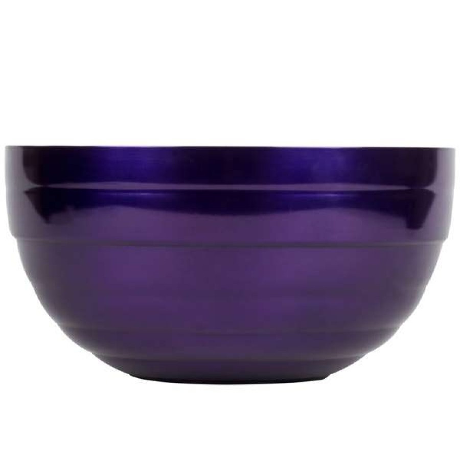 Metal Bowls * Vollrath 4659165 Double Wall Round Beehive 3.4 Qt. Serving Bowl Passion Purple