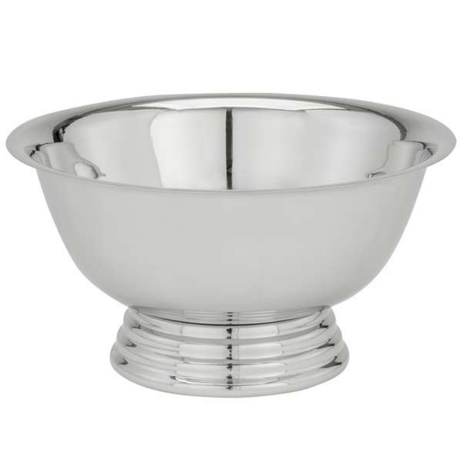 Metal Bowls * Tabletop Classics By Walco Rb1445 Paul Revere 12 5/8 Stainless Steel Bowl With Base