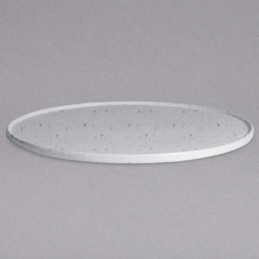 Metal Serving And Display Platters / Trays * Get Enterprises G.E.T. Enterprises Dr201-Mod-Mw Bugambilia 12 3/16 Smooth Mod Finish Marble White Granite Resin-Coated Aluminum Deep Xs Round Disc With Rim