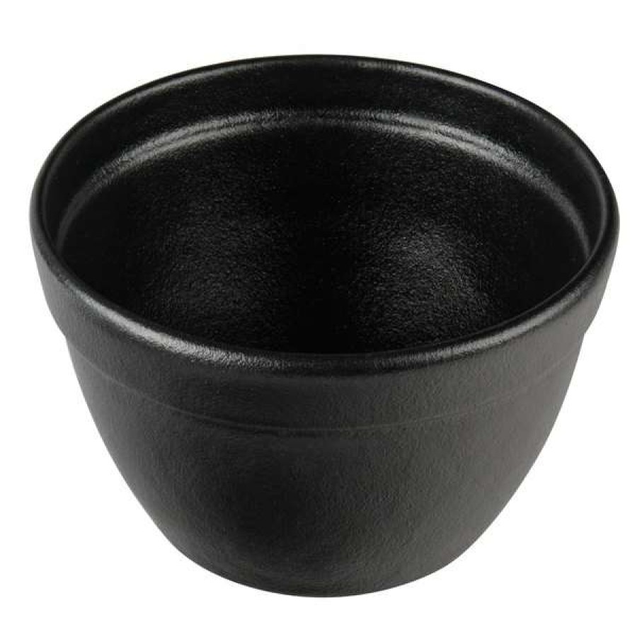 Metal Bowls * Get Enterprises G.E.T. Enterprises Frd23Bb Bugambilia 2.5 Qt. Classic Textured Finish Black Resin-Coated Aluminum Miami Round Bowl