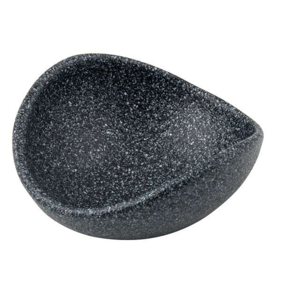 Metal Bowls * Get Enterprises G.E.T. Enterprises Crd02Gb Bugambilia 5 Oz. Classic Textured Finish Granite Black Resin-Coated Aluminum Round Condiment Bowl