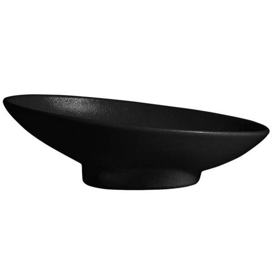 Metal Bowls * Get Enterprises G.E.T. Enterprises Bo203Bb Bugambilia 23.67 Oz. Classic Textured Finish Black Resin-Coated Aluminum Deep Medium Oval Sphere