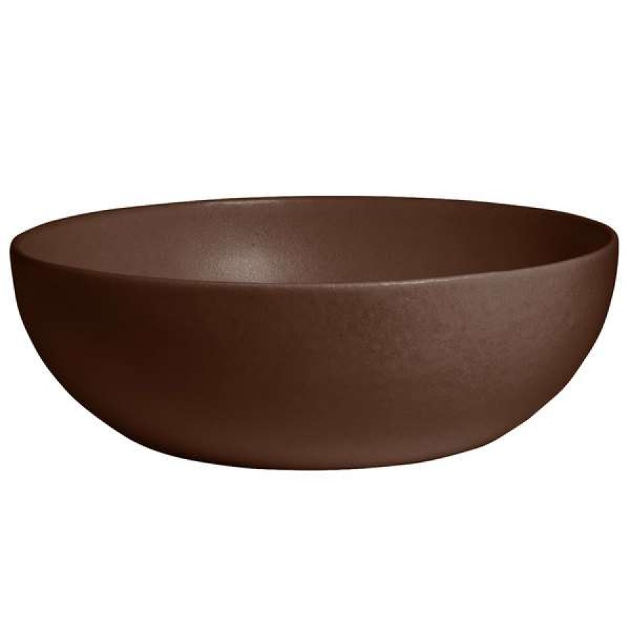 Metal Bowls * Get Enterprises G.E.T. Enterprises Brd18-Mod-Mc Bugambilia 15.9 Qt. Smooth Mod Finish Mocha Resin-Coated Aluminum Extra Large Deep Round Bowl