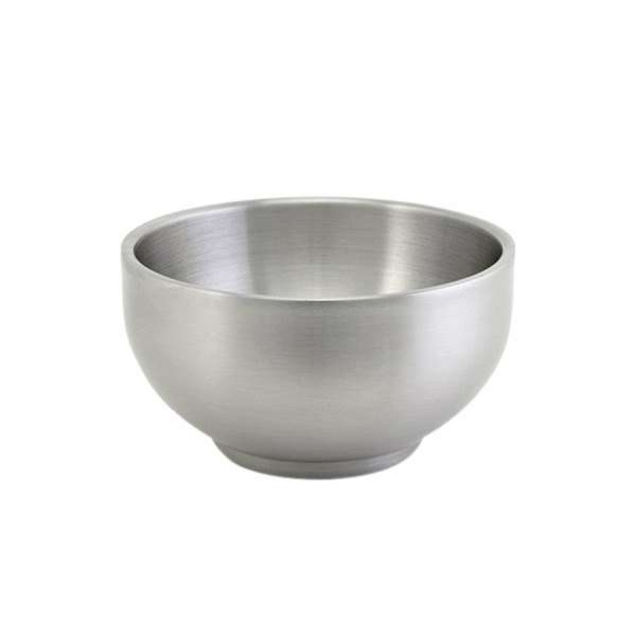 Metal Bowls * Front Of The House Dbo068Bss22 Harmony 6 Oz. Brushed Stainless Steel Round Double Wall Bowl 6/Case