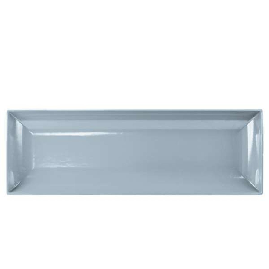 Metal Serving And Display Platters / Trays * Tablecraft Professional Bakeware Tablecraft Cw11047Gy 25 X 8 X 2 1/2 Gray Cast Aluminum Flared Rectangular Platter