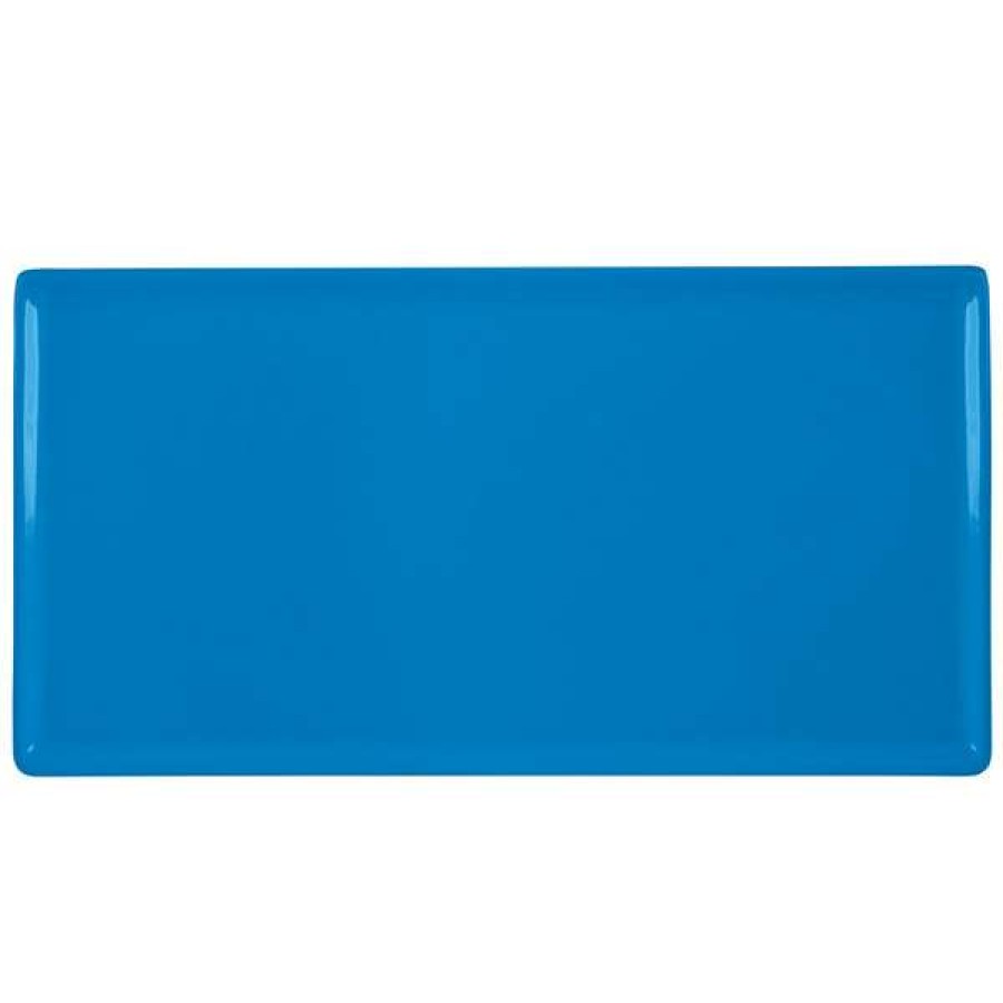 Metal Serving And Display Platters / Trays * Tablecraft Professional Bakeware Tablecraft Cw2106Sbl 13 1/4 X 6 3/4 X 3/8 Sky Blue Cast Aluminum Rectangular Cooling Platter