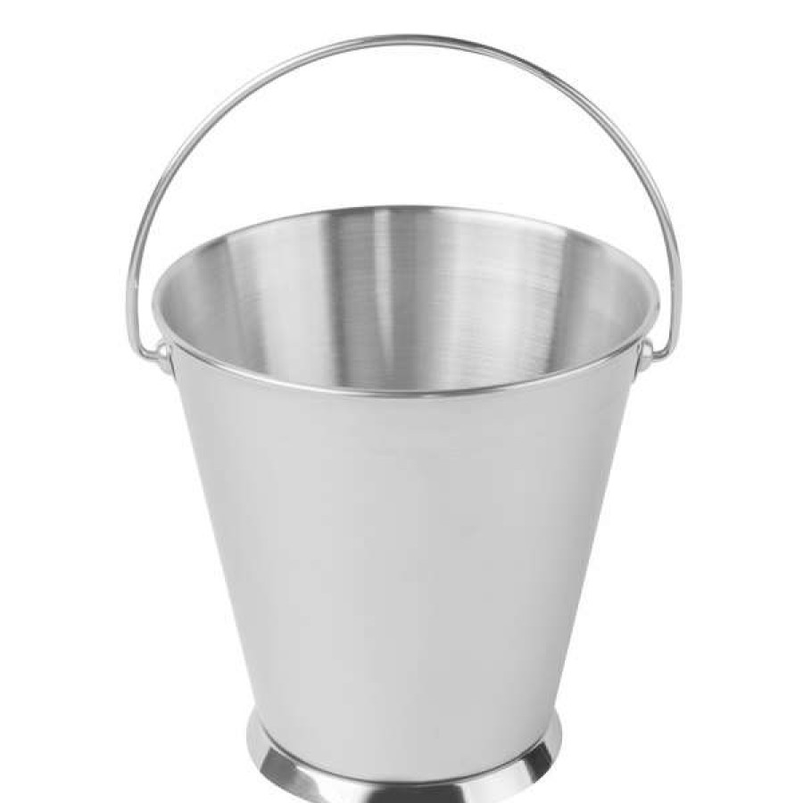 Metal Bowls * Get Enterprises Clipper Mill By Get 4-80818 4 1/2 Round Stainless Steel Serving Pail With Handle