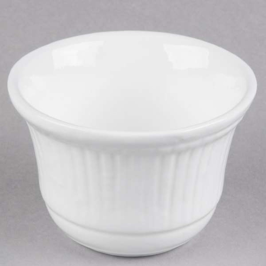 Metal Bowls * Tablecraft Professional Bakeware Tablecraft Cw1453W 16 Oz. White Cast Aluminum Condiment Bowl