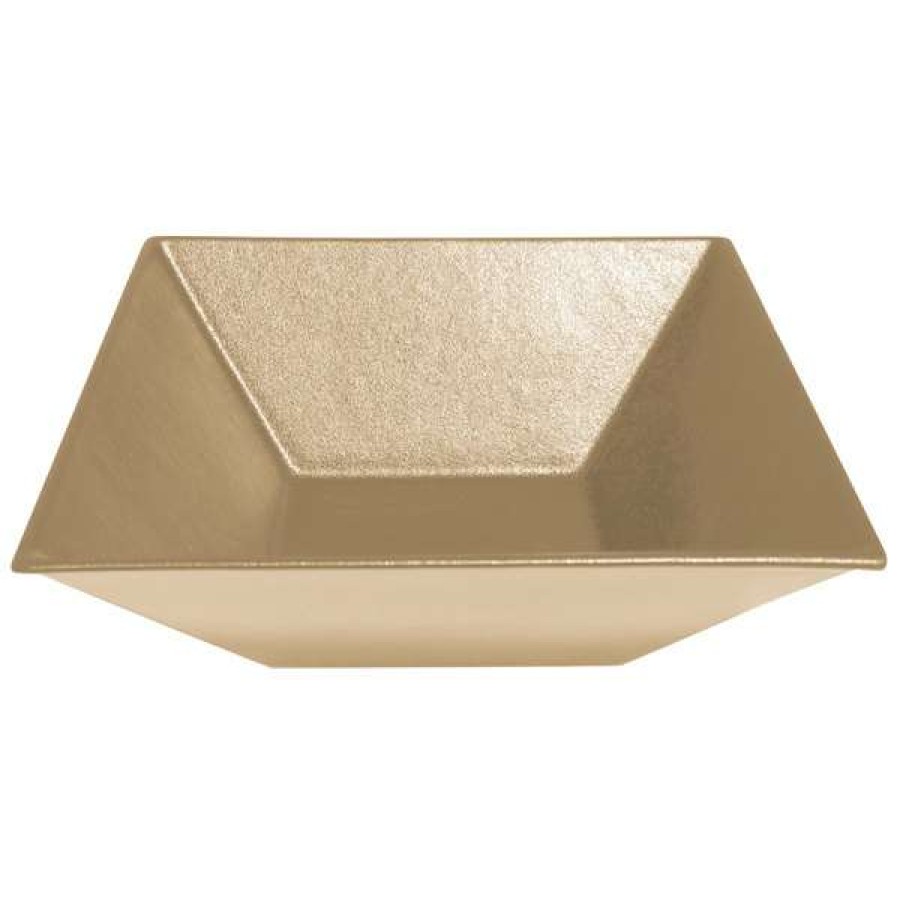 Metal Bowls * Get Enterprises G.E.T. Enterprises Bsd16Lt Bugambilia 13.5 Qt. Classic Textured Finish Latte Resin-Coated Aluminum Xl Deep Square Bowl