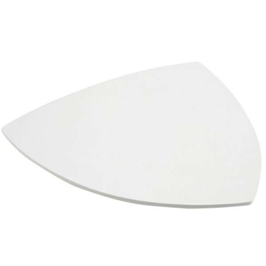 Metal Plates * Bon Chef 9162 24 White Sandstone Finish Cast Aluminum Triangle Serving Plate