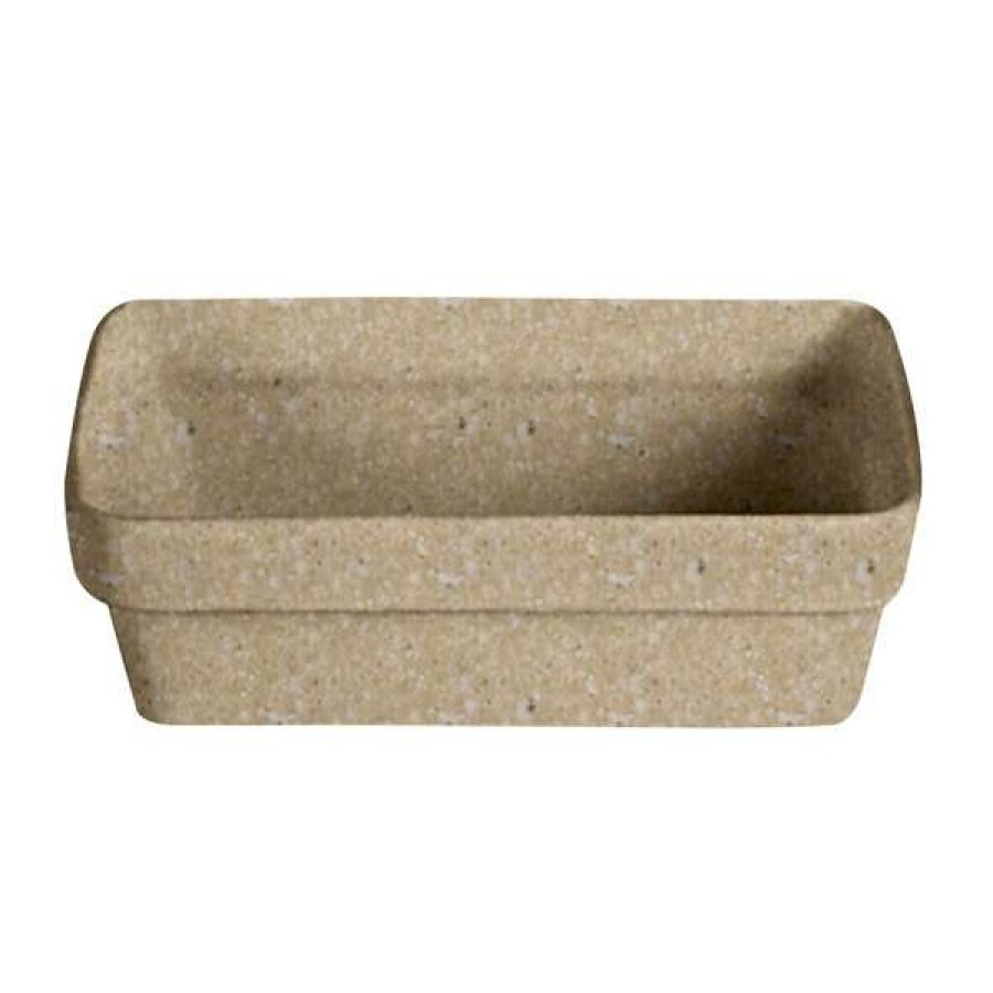 Metal Bowls * Get Enterprises G.E.T. Enterprises Tpud44-Mod-S Bugambilia 11 5/8 X 6 3/8 Smooth Mod Finish Sand Granite Resin-Coated Aluminum Rectangular Buffet Bowl