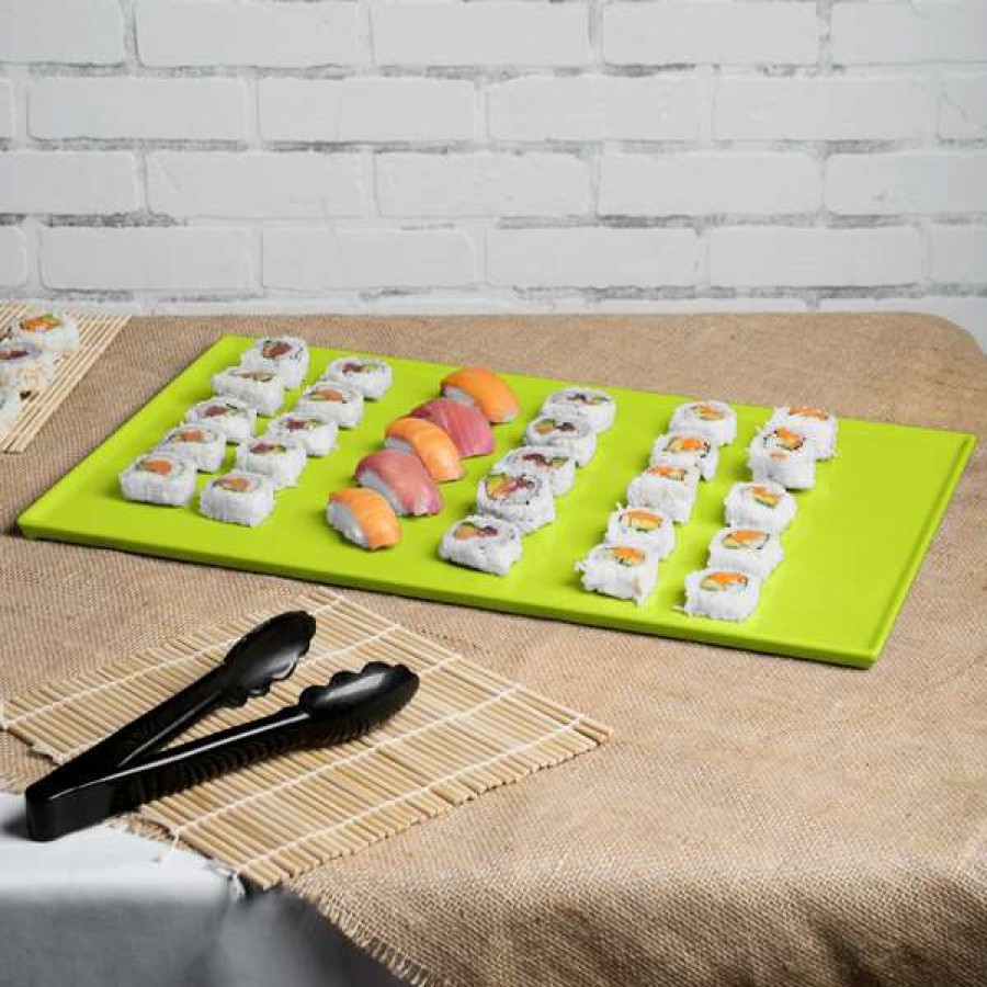 Metal Serving And Display Platters / Trays * Tablecraft Professional Bakeware Tablecraft Cw2111Lg 21 X 12 7/8 X 3/8 Lime Green Cast Aluminum Rectangular Cooling Platter