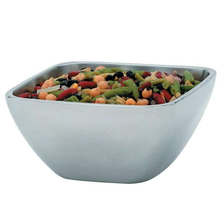 Metal Bowls * Vollrath 47672 Double Wall Square 1.8 Qt. Serving Bowl