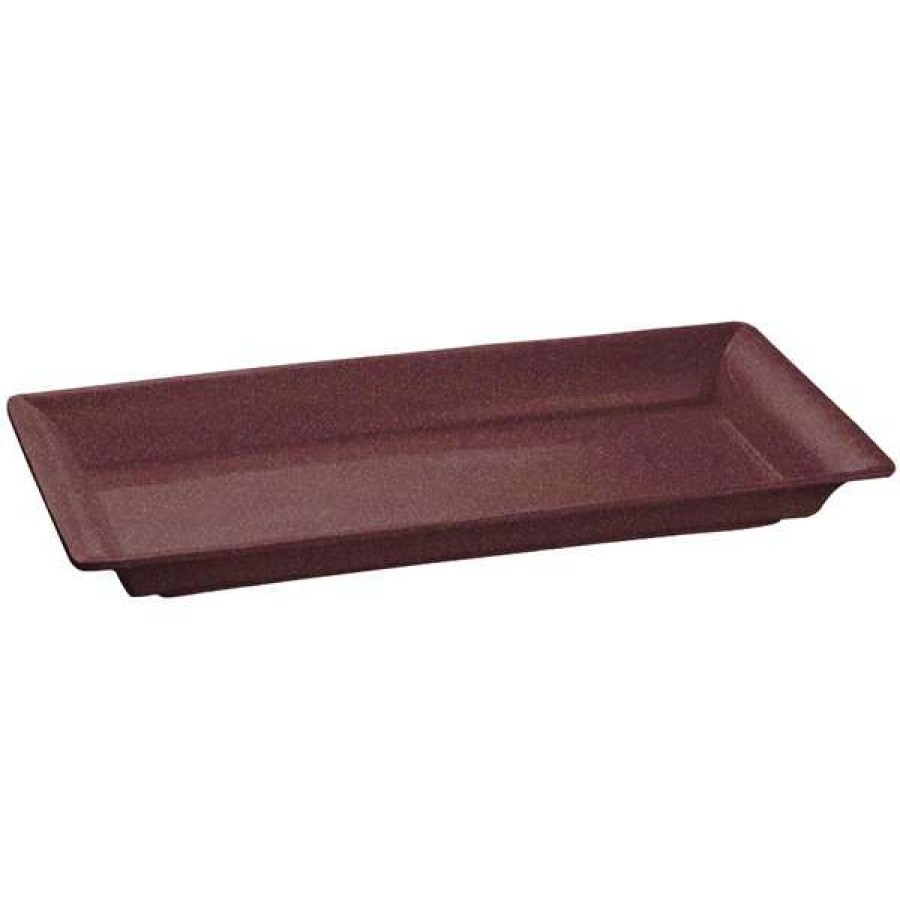 Metal Serving And Display Platters / Trays * Tablecraft Professional Bakeware Tablecraft Cw2102Mas 14 X 7 Maroon Speckle Cast Aluminum Rectangle Platter