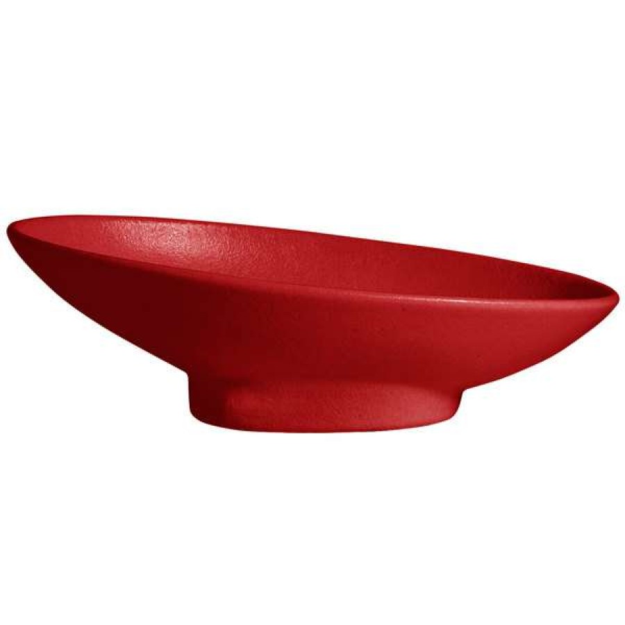 Metal Bowls * Get Enterprises G.E.T. Enterprises Bo203Cb Bugambilia 23.67 Oz. Classic Textured Finish Cranberry Resin-Coated Aluminum Deep Medium Oval Sphere