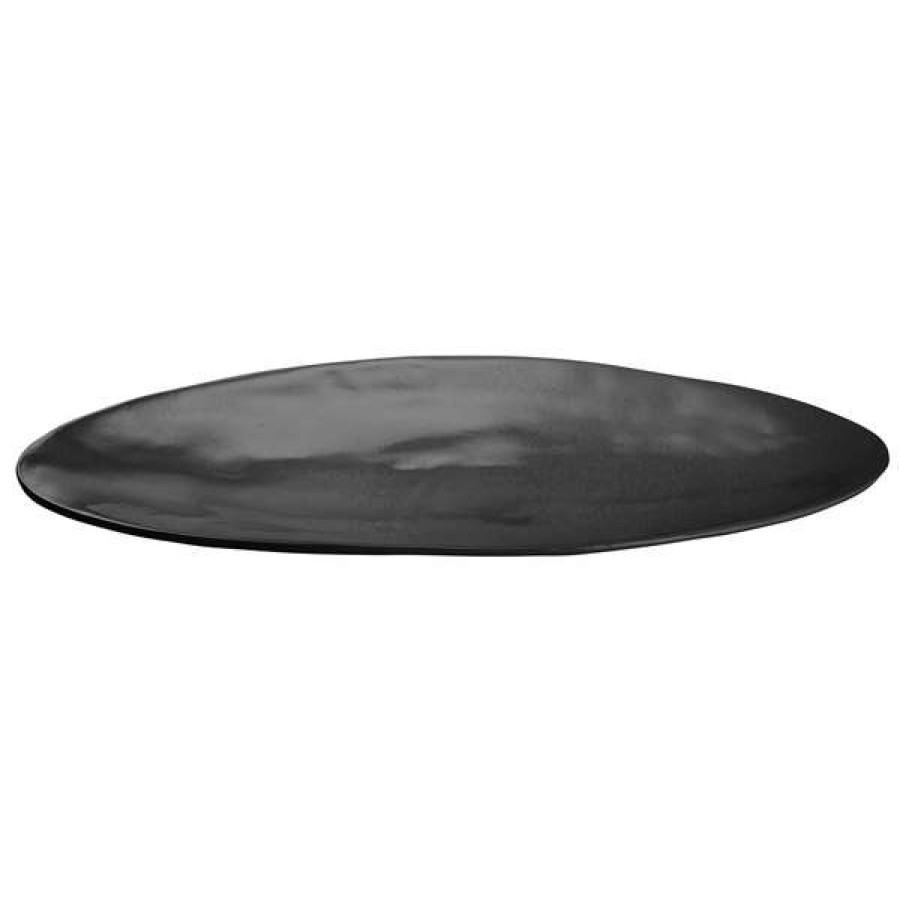 Metal Serving And Display Platters / Trays * Tablecraft Professional Bakeware Tablecraft Cw11068Ms 26 X 12 Midnight Speckle Cast Aluminum Oblong Platter