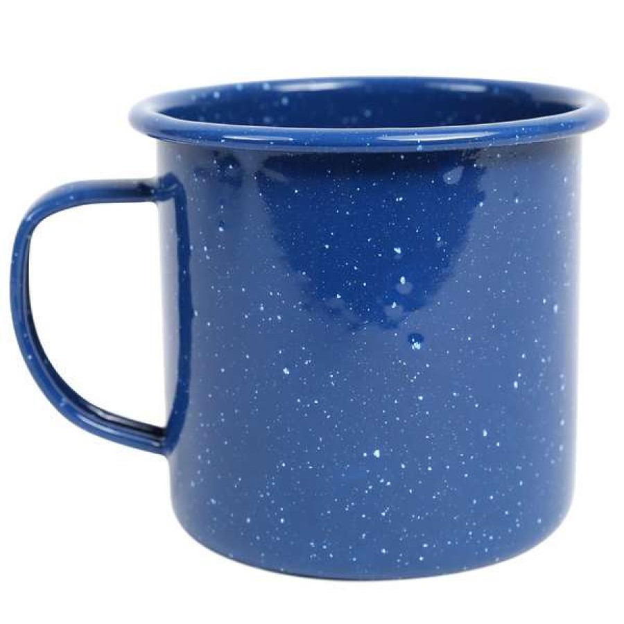 Enamelware * Crow Canyon Home K112Mbu Stinson 16 Oz. Medium Blue Speckle Enamelware Mug