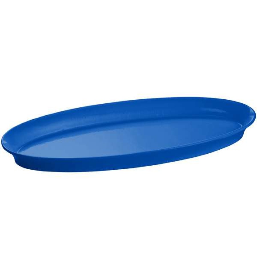 Metal Serving And Display Platters / Trays * Tablecraft Professional Bakeware Tablecraft Cw2210Cbl Cobalt Blue Cast Aluminum King Fish Platter