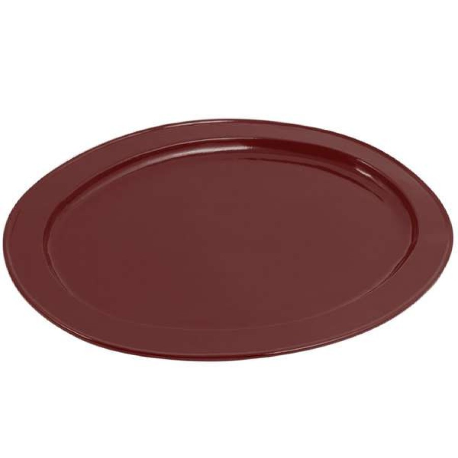 Metal Serving And Display Platters / Trays * Bon Chef 2045 20 X 14 Terra Cotta Sandstone Finish Cast Aluminum Oval Platter