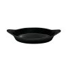 Metal Bowls * Tablecraft Professional Bakeware Tablecraft Cw1725Bkgs 16 Oz. Black / Green Speckled Cast Aluminum Oval Server With Shell Handles