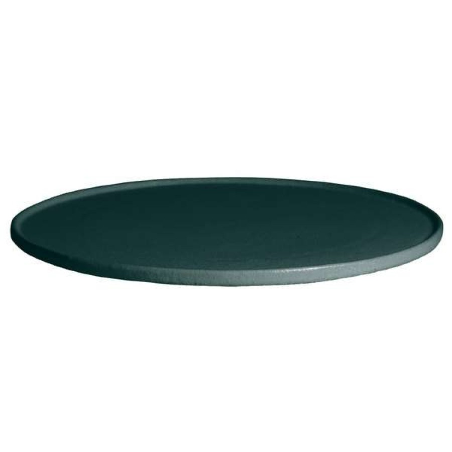 Metal Serving And Display Platters / Trays * Get Enterprises G.E.T. Enterprises Dr204Ft Bugambilia 17 3/4 Classic Textured Finish Forest Green Resin-Coated Aluminum Deep Large Round Disc With Rim