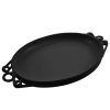 Metal Serving And Display Platters / Trays * Bon Chef 2104Blk Bolero 15 X 20 Black Sandstone Finish Cast Aluminum Platter