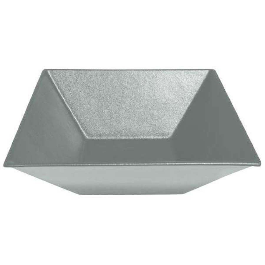 Metal Bowls * Get Enterprises G.E.T. Enterprises Bsd16-Mod-St Bugambilia 13.5 Qt. Smooth Mod Finish Steel Resin-Coated Aluminum Xl Deep Square Bowl