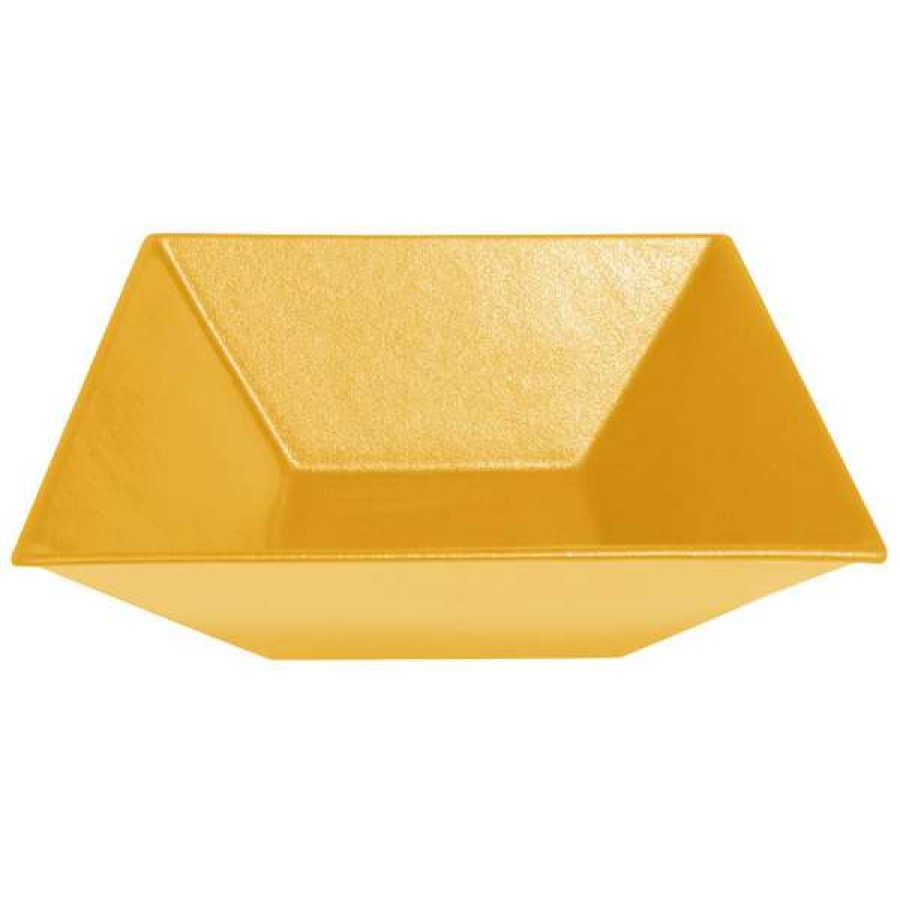 Metal Bowls * Get Enterprises G.E.T. Enterprises Bsd16Yw Bugambilia 13.5 Qt. Classic Textured Finish Yellow Resin-Coated Aluminum Xl Deep Square Bowl