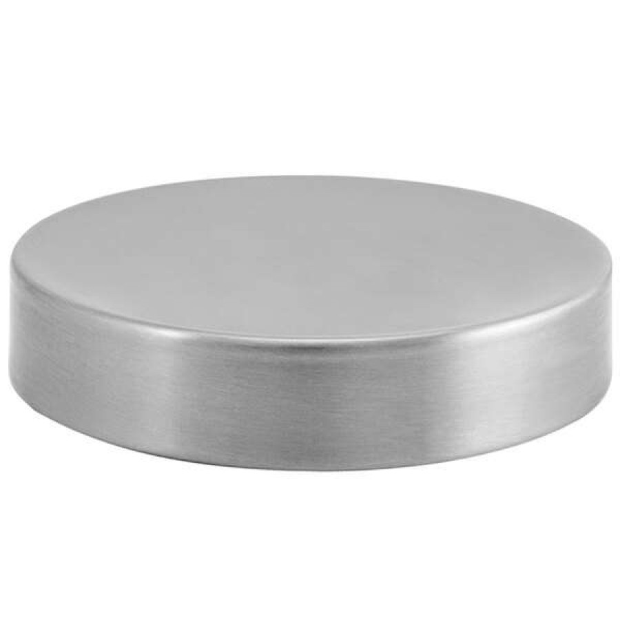 Metal Plates * Front Of The House 4 1/4 Brushed Stainless Steel Round Plate 12/Case